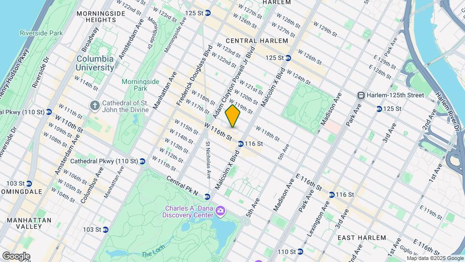 124 W 117th St, Unit 2 Map and Location Details