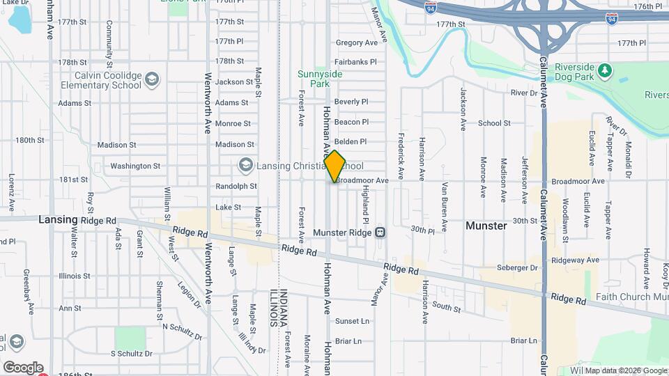 8109 Hohman Ave Mapa y Detalles de la Ubicación