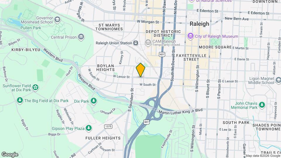 505 W Lenoir St Map and Location Details