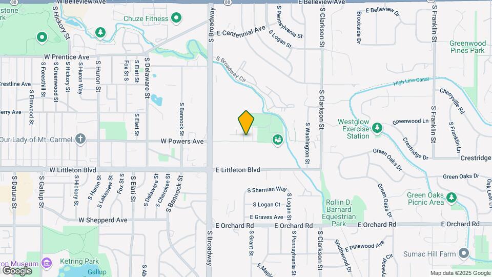 5560 S Sherman St Map and Location Details