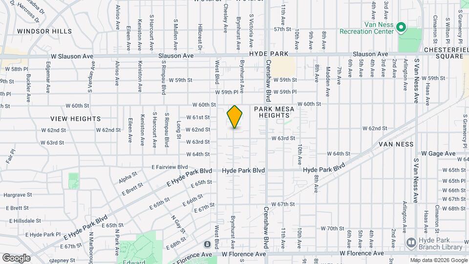 6210 Brynhurst Ave Mapa y Detalles de la Ubicación