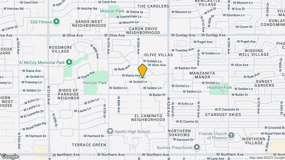 4426 W Orchid Ln Map and Location Details