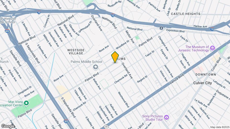 10734 Palms Blvd Map and Location Details