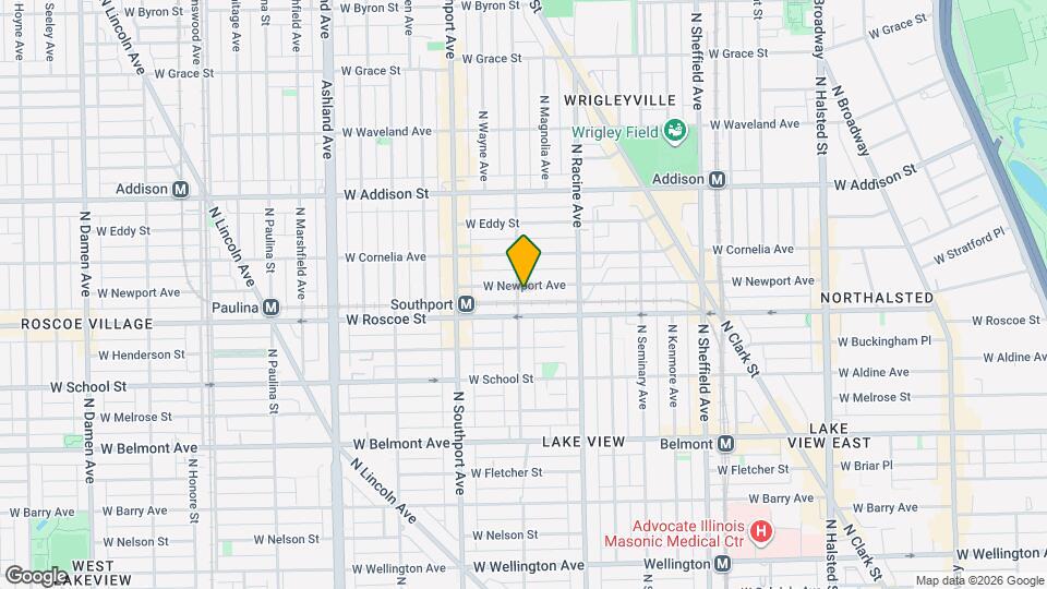 1257 W Newport Ave Map and Location Details