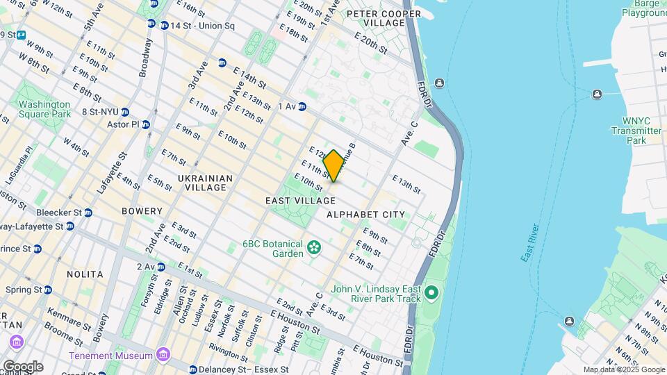 165 Avenue B Mapa y Detalles de la Ubicación