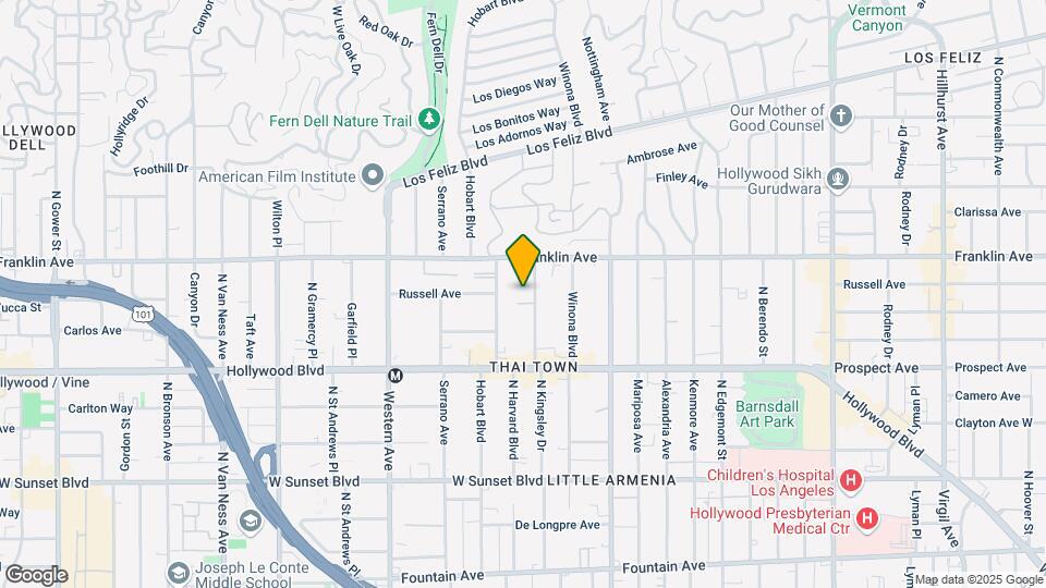 1819 N Kingsley Dr Map and Location Details