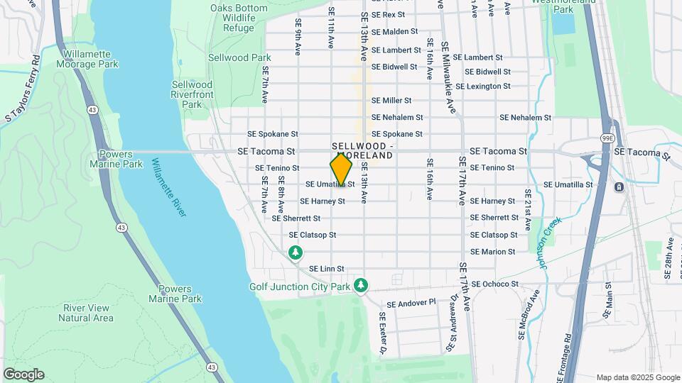 1116-1136 SE Umatilla St Mapa y Detalles de la Ubicación