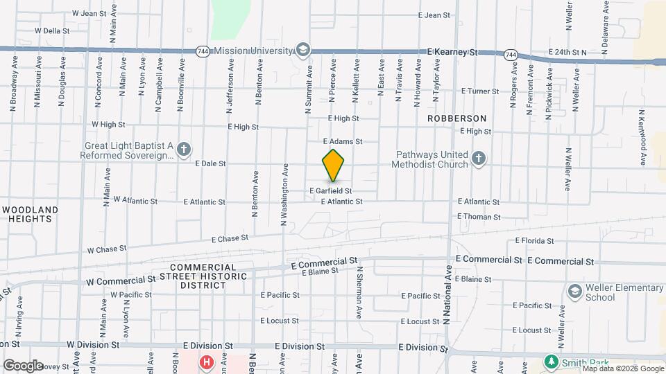 805 E Garfield St Map and Location Details