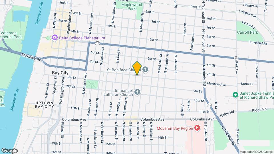 1300 McKinley St Map and Location Details