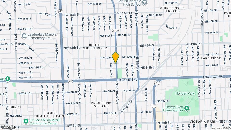 1115 N Andrews Ave Map and Location Details