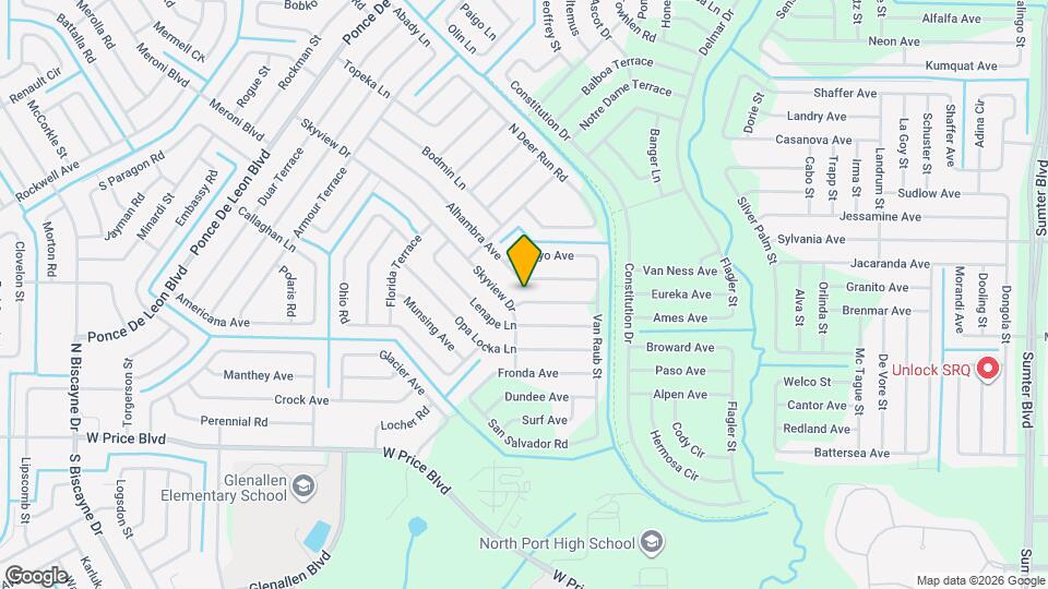 6184 Hollywood Ave Map and Location Details