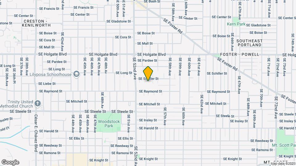 5410 SE Schiller St Map and Location Details