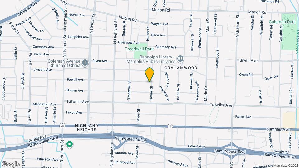 815 Homer St Map and Location Details