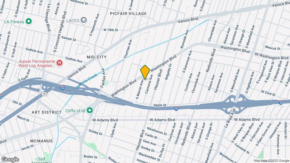 2222 S Marvin Ave Mapa y Detalles de la Ubicación