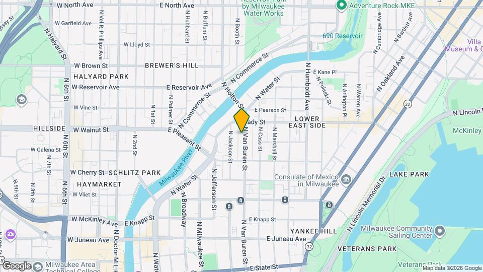 1659 N Van Buren St, Unit 1661A Mapa y Detalles de la Ubicación