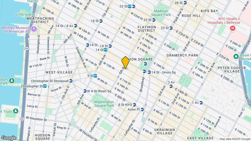 5 E 13th St Mapa y Detalles de la Ubicación