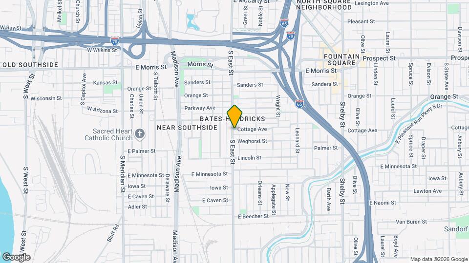 1425 S East St Map and Location Details