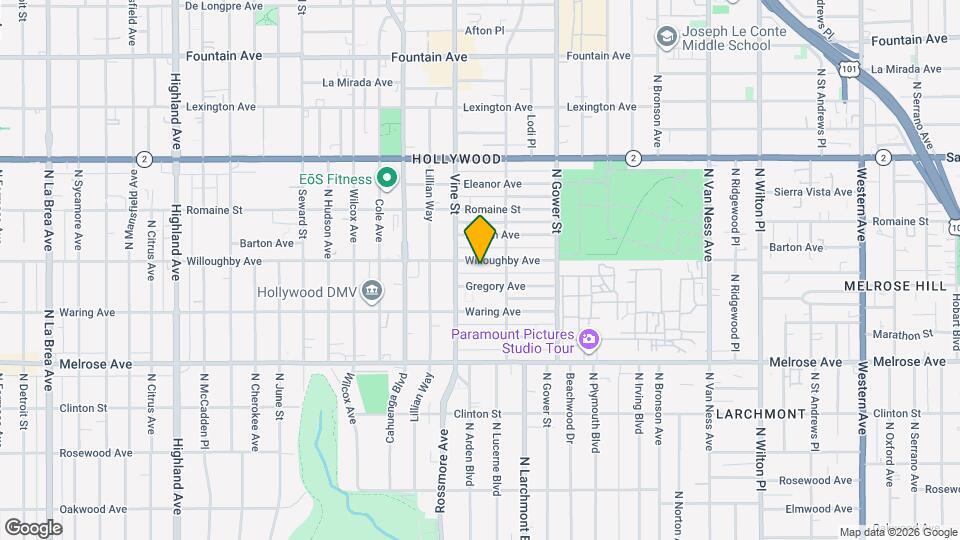 5930 Willoughby Ave Map and Location Details