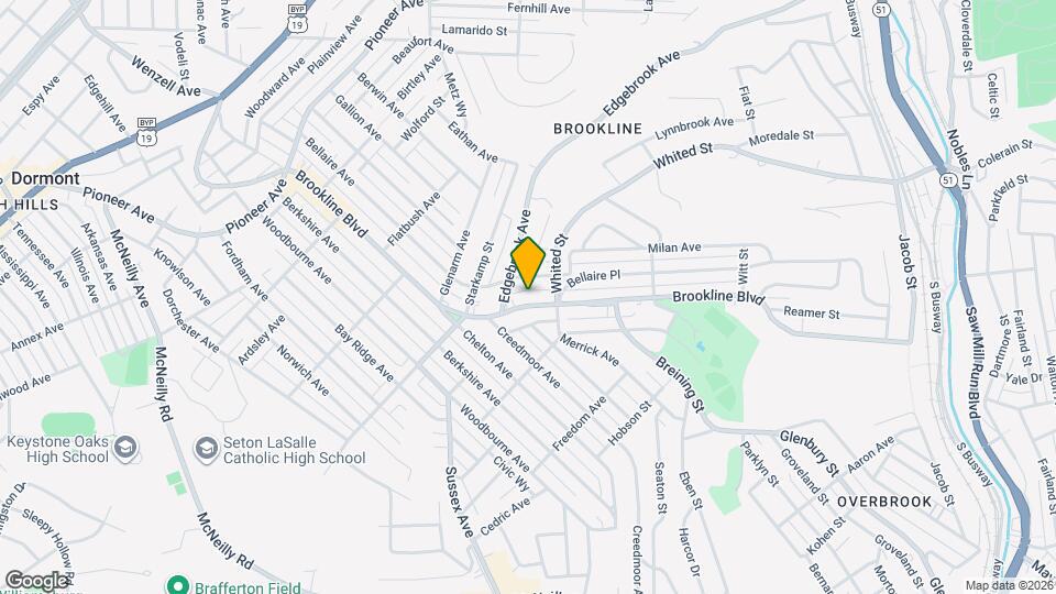 1127 Brookline Blvd Map and Location Details