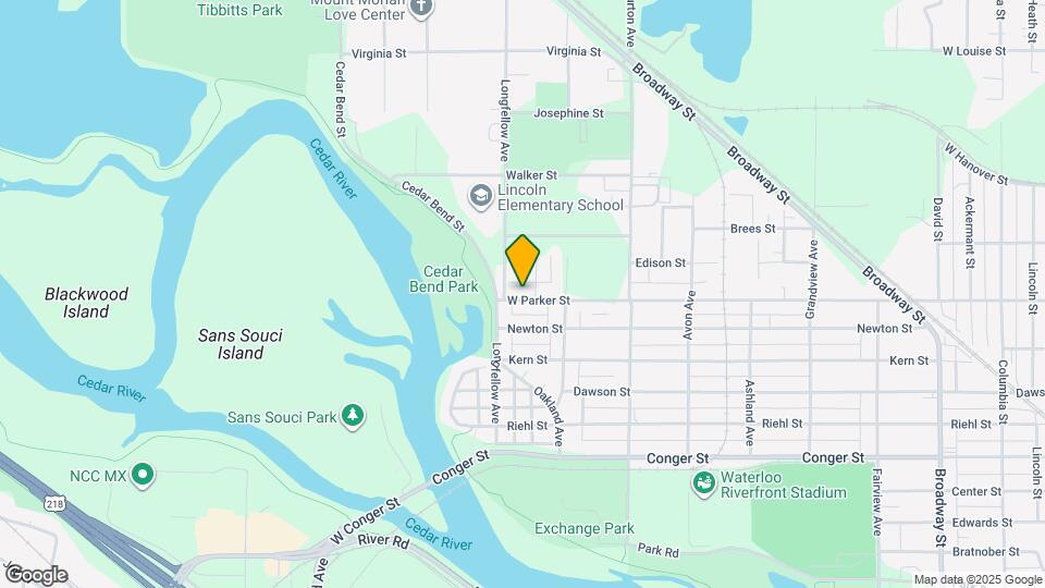 1210 W Parker St Map and Location Details