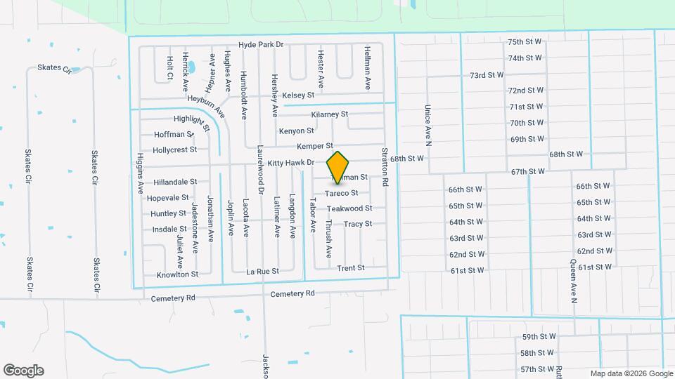 3728 Tareco St Map and Location Details