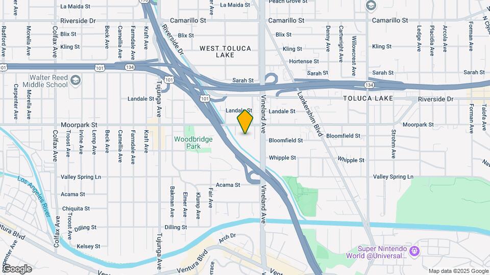 11036 Moorpark St Mapa y Detalles de la Ubicación