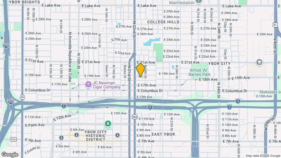 2214 E 18th Ave Map and Location Details