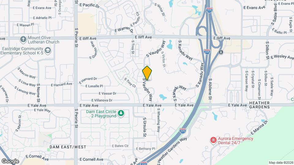 2598 S Vaughn Way Map and Location Details