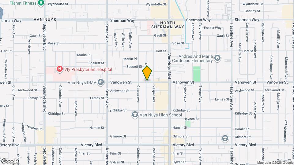 14622 Vanowen St Map and Location Details