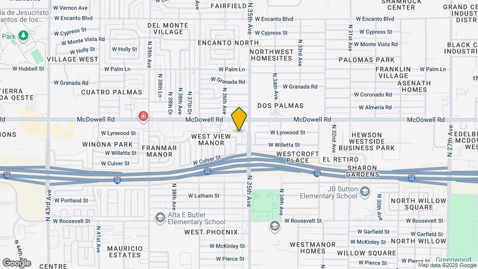 3518 W Lynwood St Map and Location Details