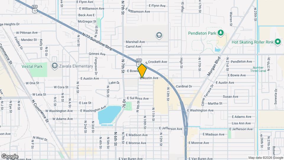 910 E Austin Ave Mapa y Detalles de la Ubicación