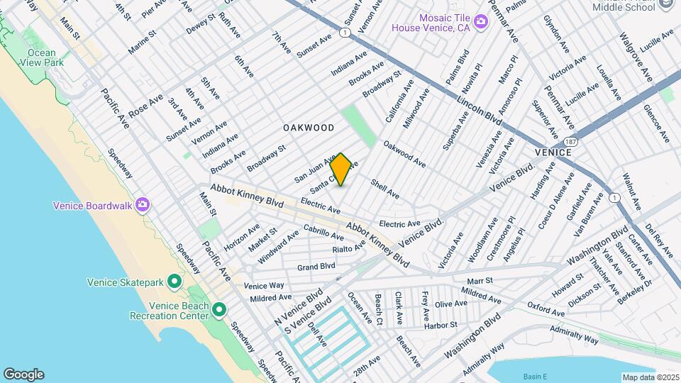 621 California Ave Mapa y Detalles de la Ubicación