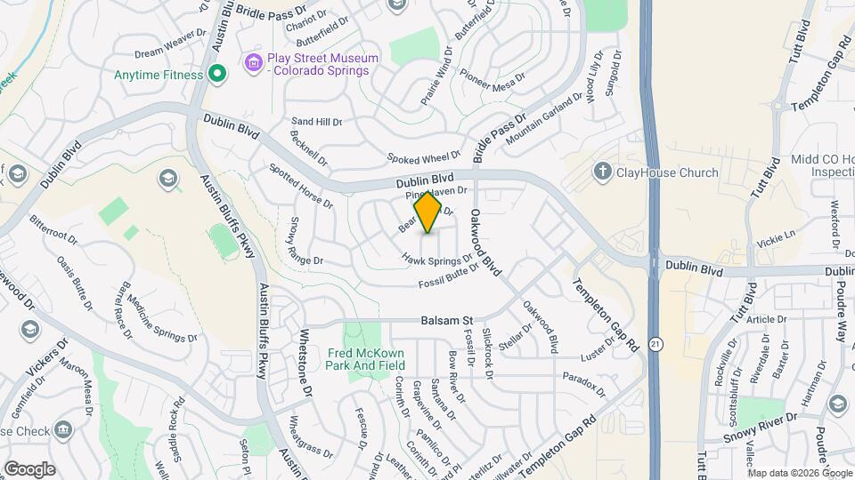 6705 Sleeping Giant Dr Mapa y Detalles de la Ubicación