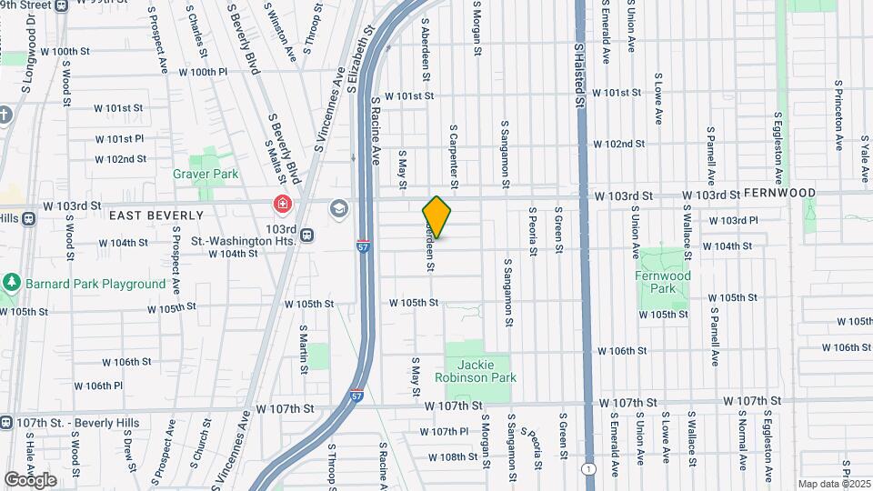 1054 W 104th St Map and Location Details