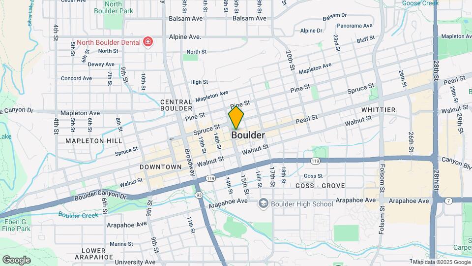 1505 Pearl St Mapa y Detalles de la Ubicación