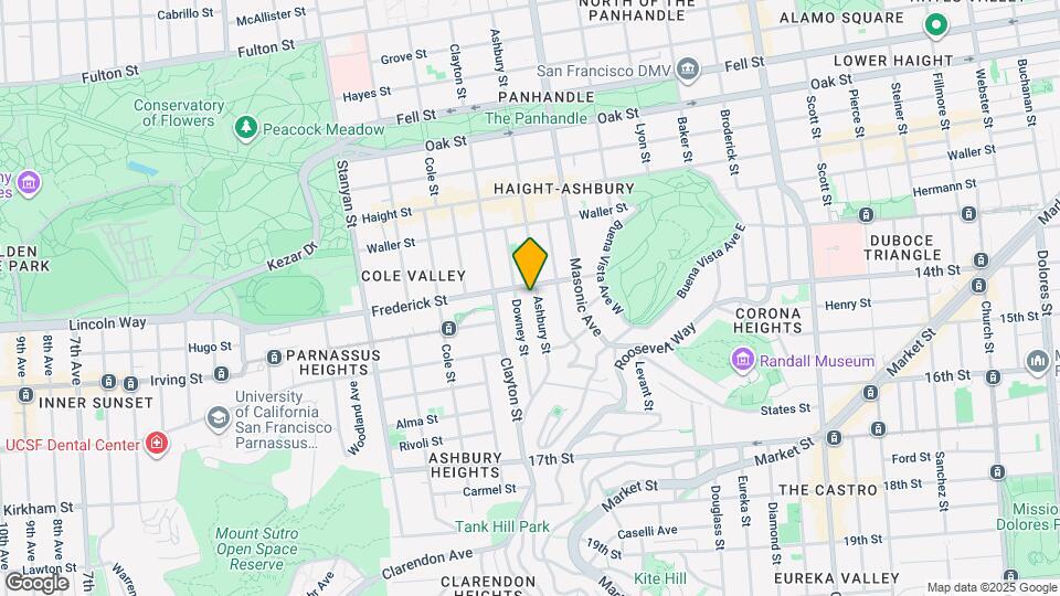 819 Ashbury St Map and Location Details