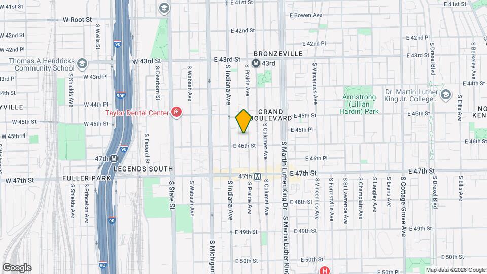4536 S Prairie Ave Map and Location Details