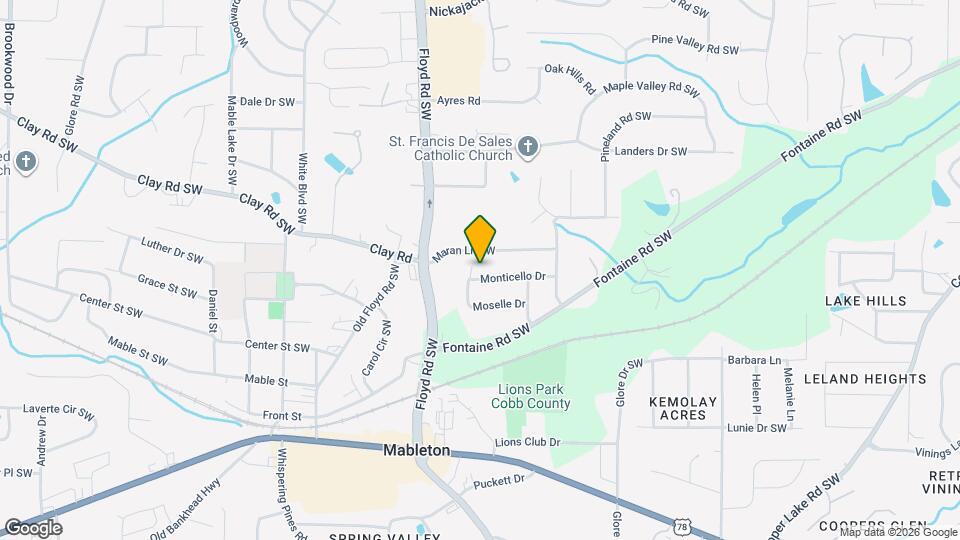 660 Monticello Dr Map and Location Details