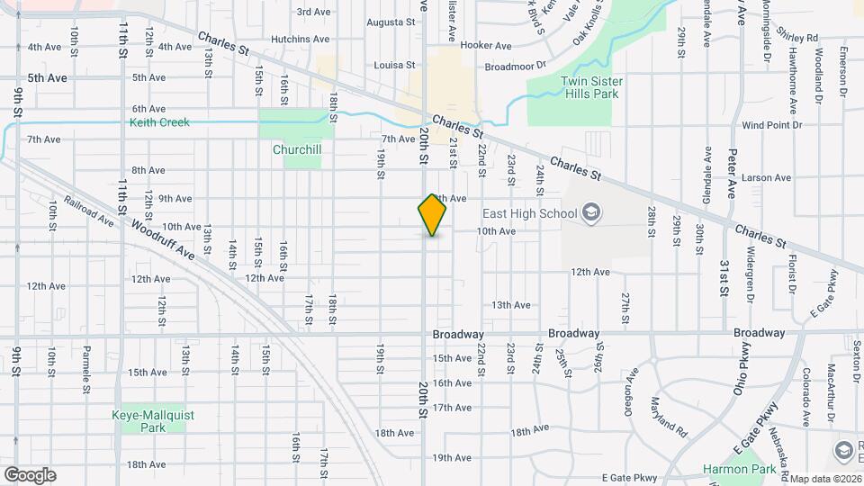 1114 20th St, Unit Upper #2 Mapa y Detalles de la Ubicación