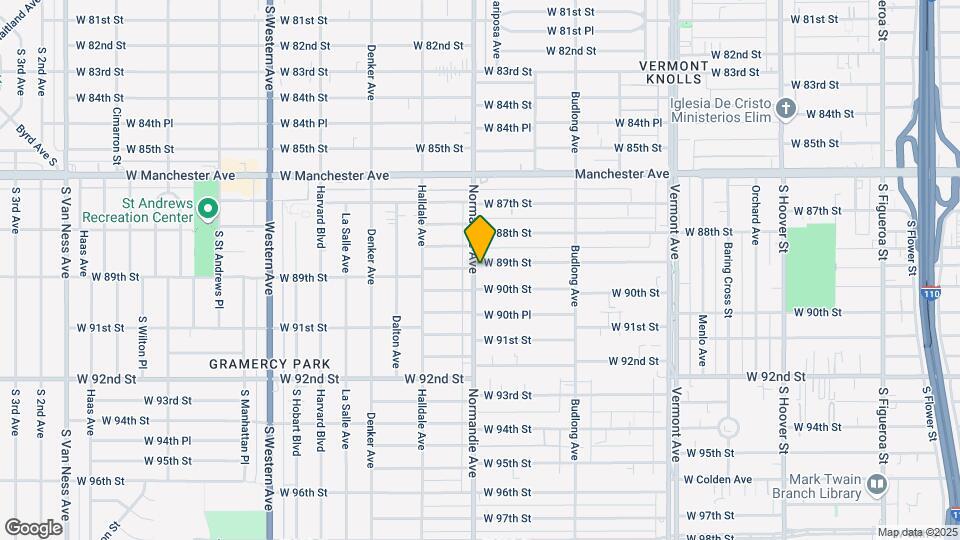 8910 S Normandie Ave Map and Location Details