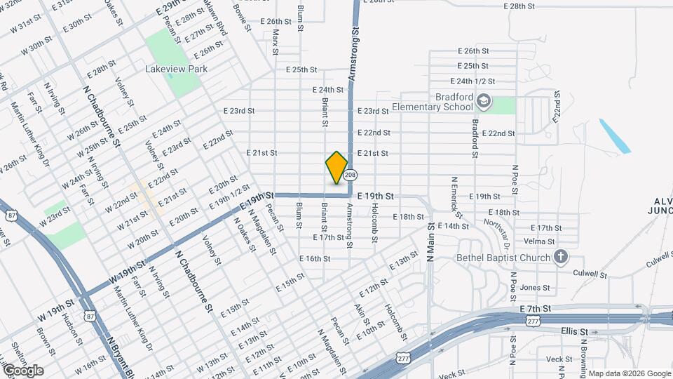 704 E 19th St Map and Location Details