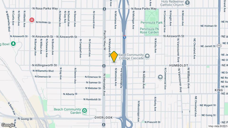 1309 N Killingsworth St Map and Location Details
