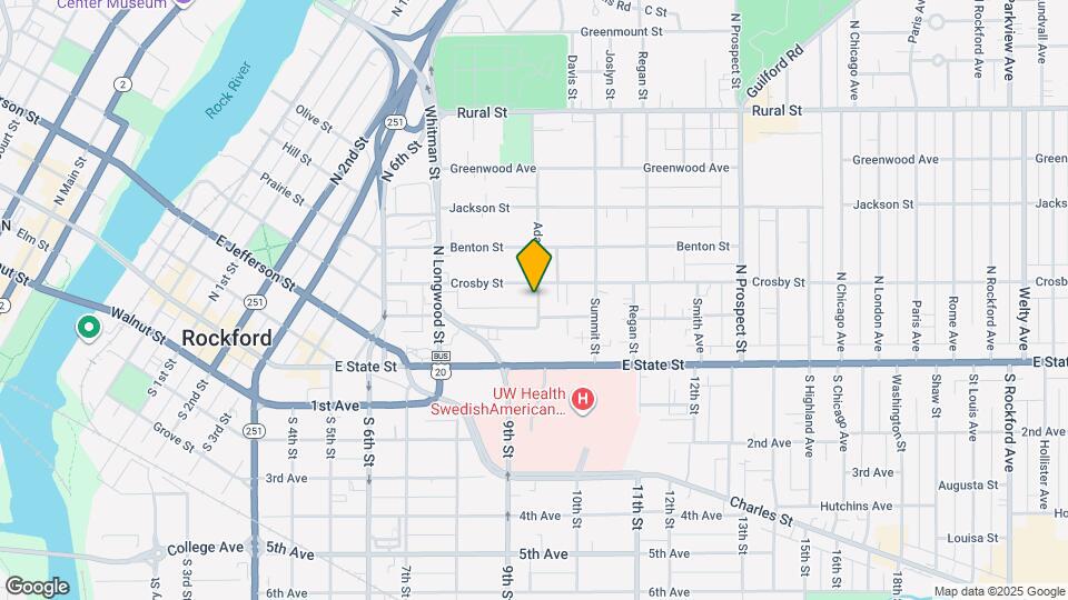 216 Adams St, Unit 1 Map and Location Details