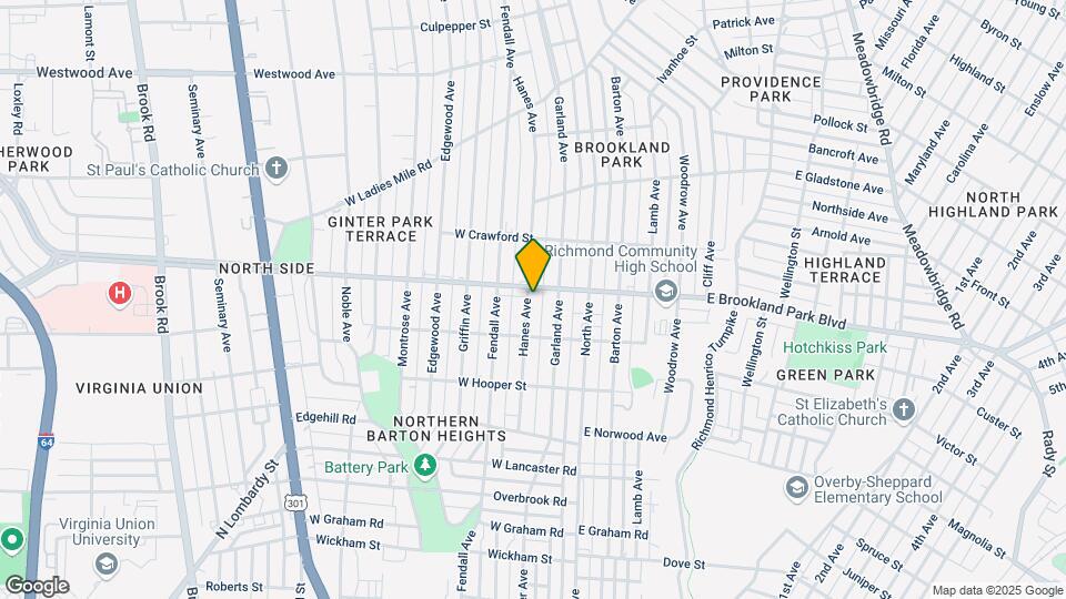 2921 Hanes Ave Map and Location Details