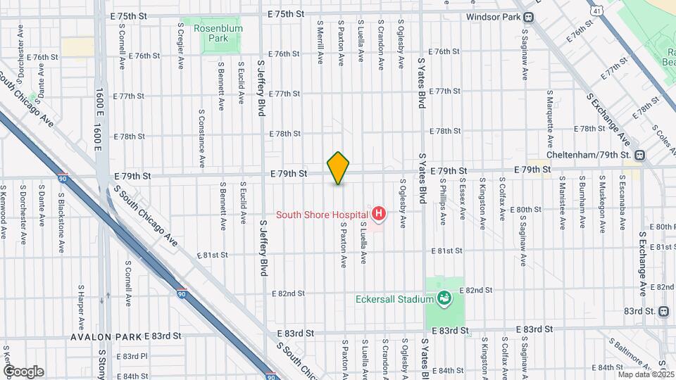 7926 S Paxton Ave Map and Location Details