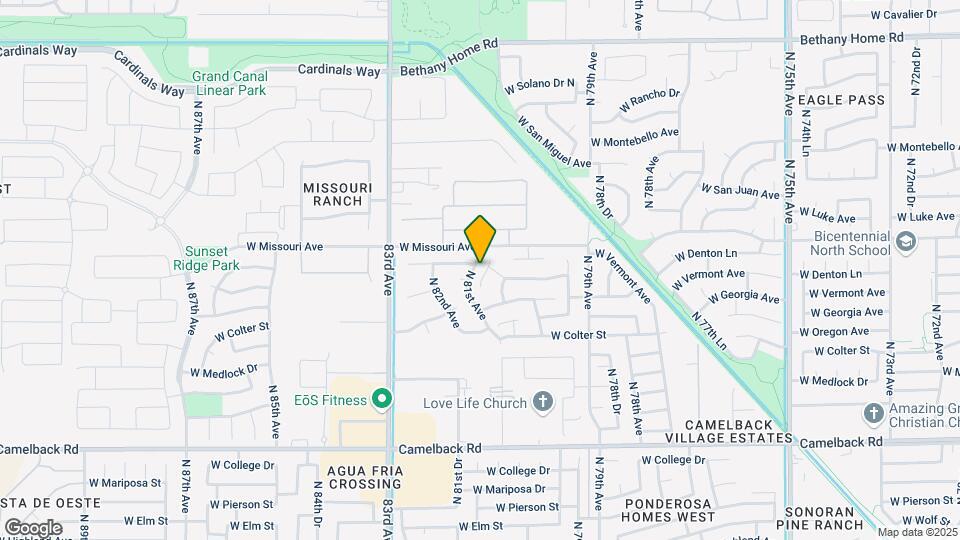 5434 N 80th Ln Map and Location Details