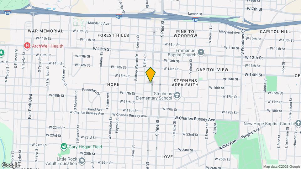 1602 S Cedar St Mapa y Detalles de la Ubicación