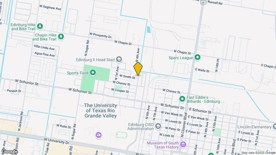 1025 N Woodson Ave Map and Location Details