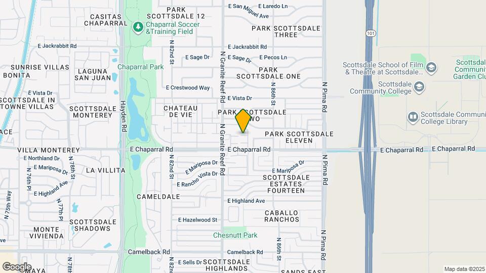 8490 E Chaparral Rd Mapa y Detalles de la Ubicación