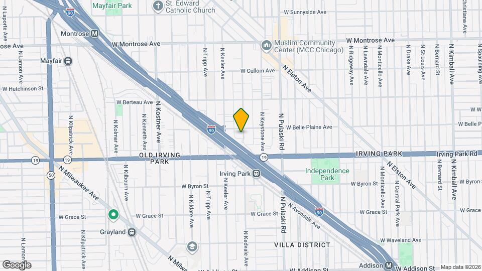 4044 N Kedvale Ave, Unit 2B Map and Location Details